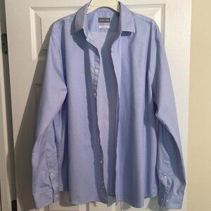 Men's Shirt Michael Kors Light Blue Button Up Long Sleeve Size 17 1/2 - 36/37